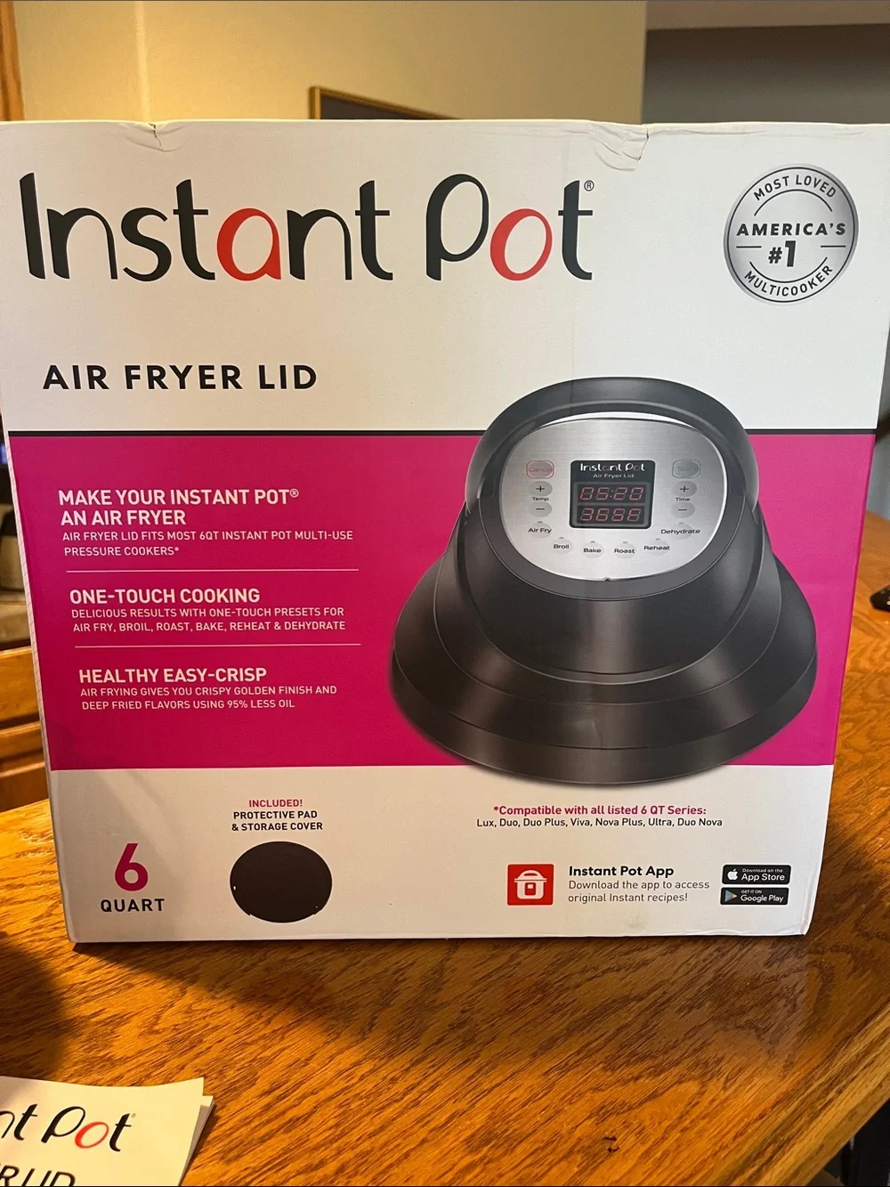 Instant Pot Air Fryer Lid for 6 Qt Instant Pot